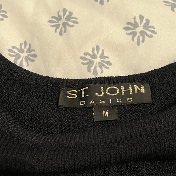 St. John Basics Black Knit Top - Picture 2 of 4